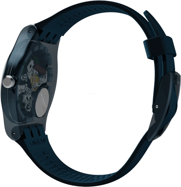 Swatch,CLASSIC 41mm,41mm,Plastic,Blue,SUON700