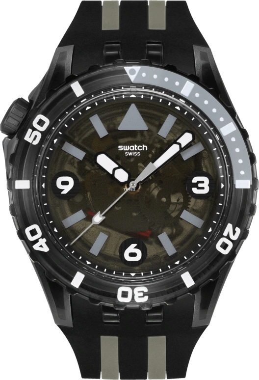 Swatch,SCUBAQUA 44x515mm,44x515mm,Bio-sourced,Bioceramic,Black,Quartz,Round,SSCU09B100