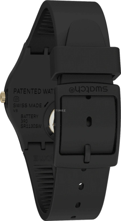 Swatch,Originals 34mm,34mm,Plastic,Gold,Sapphire,Crystal Glass,GB323
