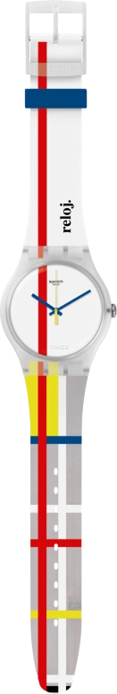 Swatch,Originals 41x47.40mm,41x47.40mm,Plastic,White,Red,Quartz,Sapphire,Crystal Glass,Round,SUOZ297