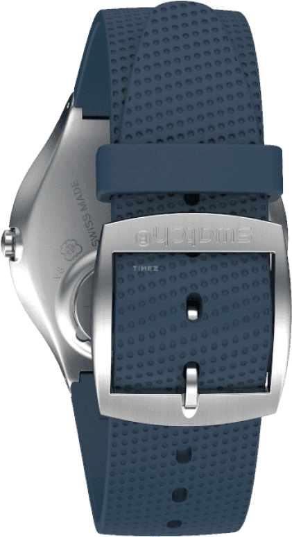 Swatch,SKIN 42mm,42mm,Stainless Steel,Blue,Quartz,Round,Silver,SS07S102