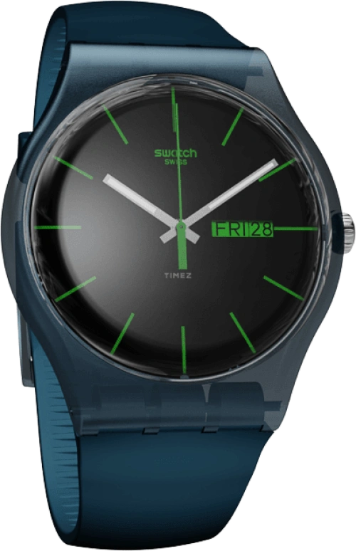 Swatch,CLASSIC 41mm,41mm,Plastic,Blue,SUON700