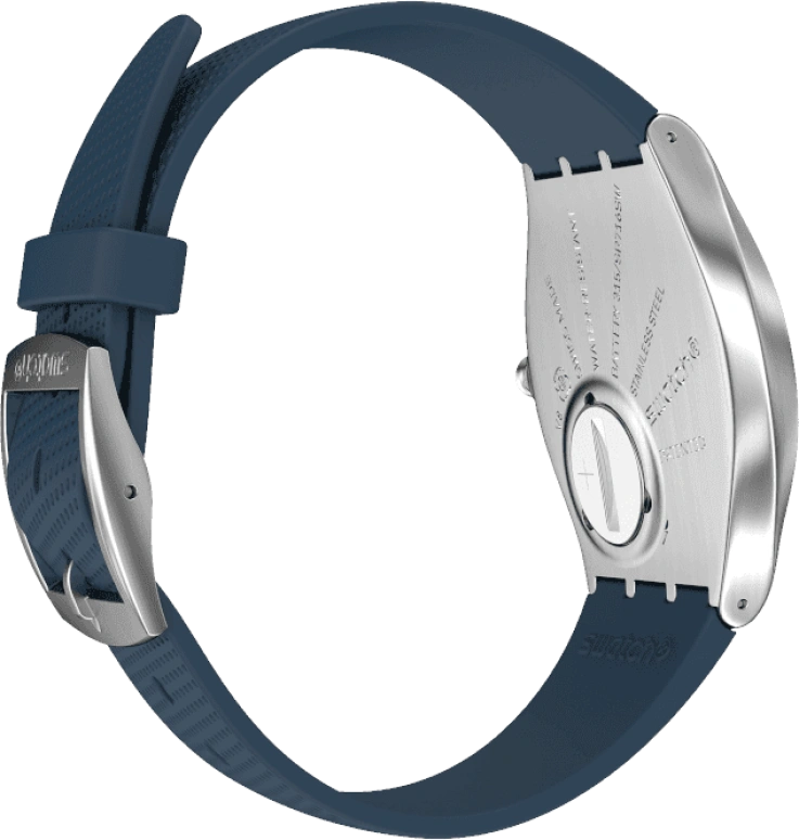 Swatch,SKIN 42mm,42mm,Stainless Steel,Blue,Quartz,Round,Silver,SS07S102