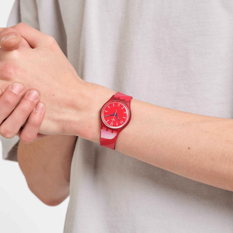 Swatch,Originals 34mm,34mm,Bioceramic,Red,Open,SO28Z105