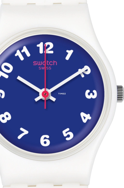 Swatch,Originals 25mm,25mm,Plastic,Blue,Quartz,Round,White,LW159