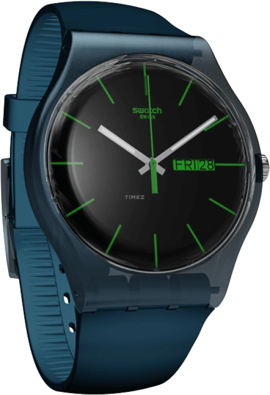 Swatch,CLASSIC 41mm,41mm,Plastic,Blue,SUON700