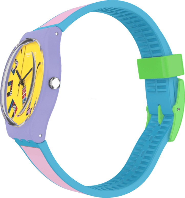 Swatch,Originals 34mm,34mm,Plastic,Yellow,Closed,GZ342