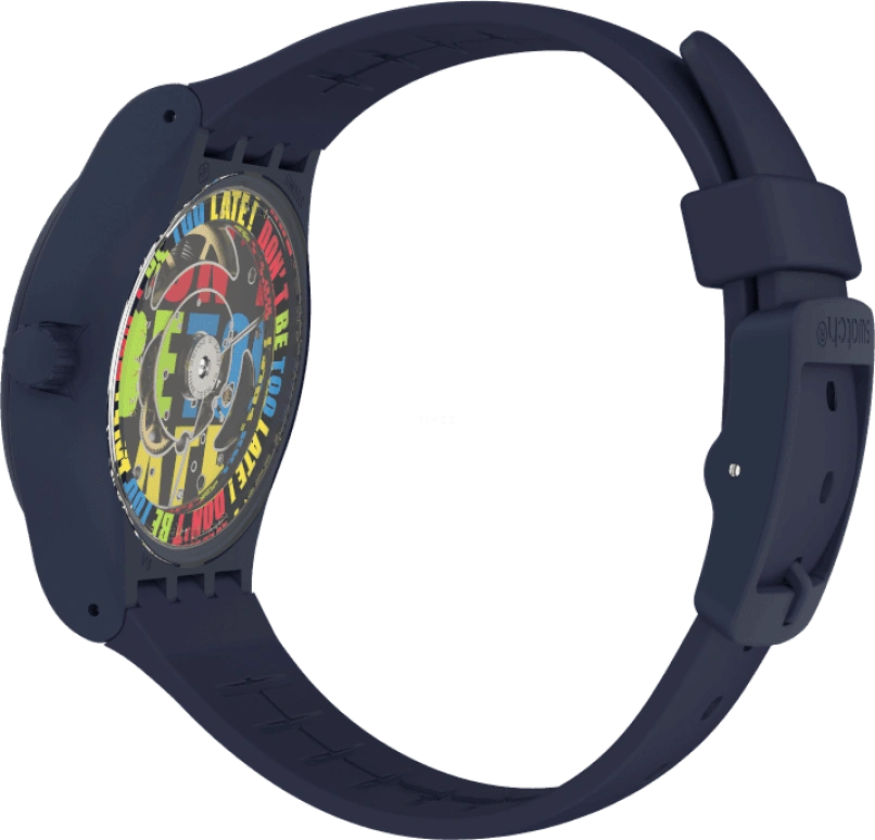Swatch,Originals 42mm,42mm,Bioceramic,Blue,Quartz,Sapphire,Crystal Glass,Round,SO30N400