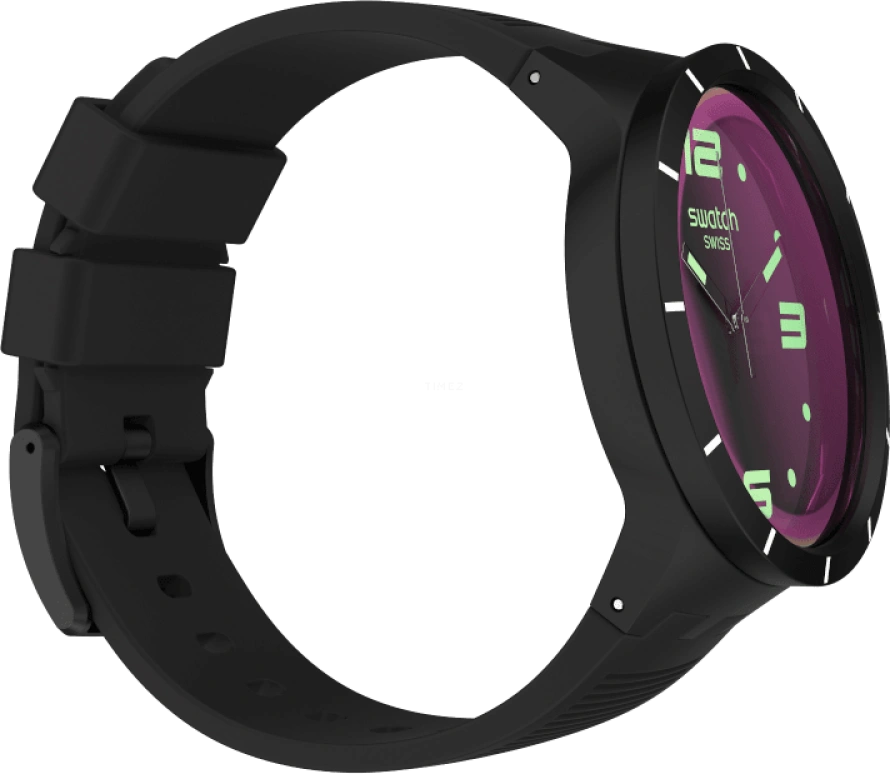 Swatch,THE BOLD 47mm,47mm,Plastic,Gradient,Purple,Sapphire,Crystal Glass,SO27B119