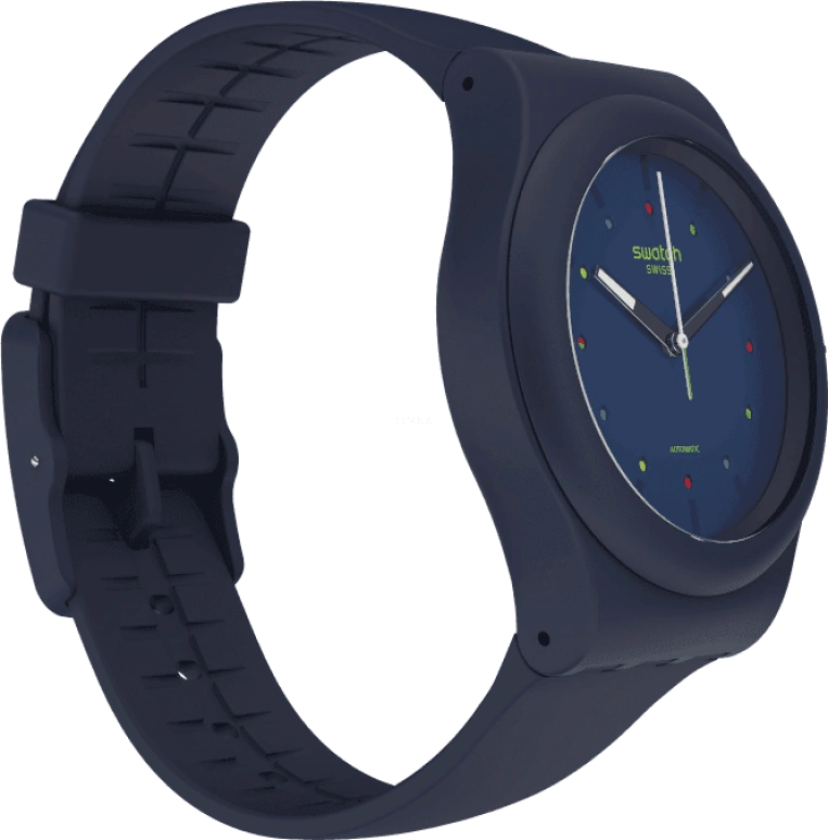 Swatch,Originals 42mm,42mm,Bioceramic,Blue,Quartz,Sapphire,Crystal Glass,Round,SO30N400
