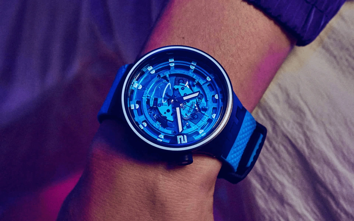 Swatch,Other 47mm,47mm,Sapphire,Crystal Glass,SB01N101