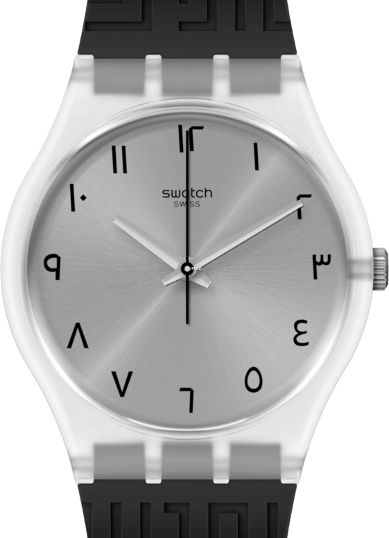 Swatch,Special Edition 34mm,34mm,Bio-sourced,Grey,Quartz,Tonneau,Transparent,SO28Z101