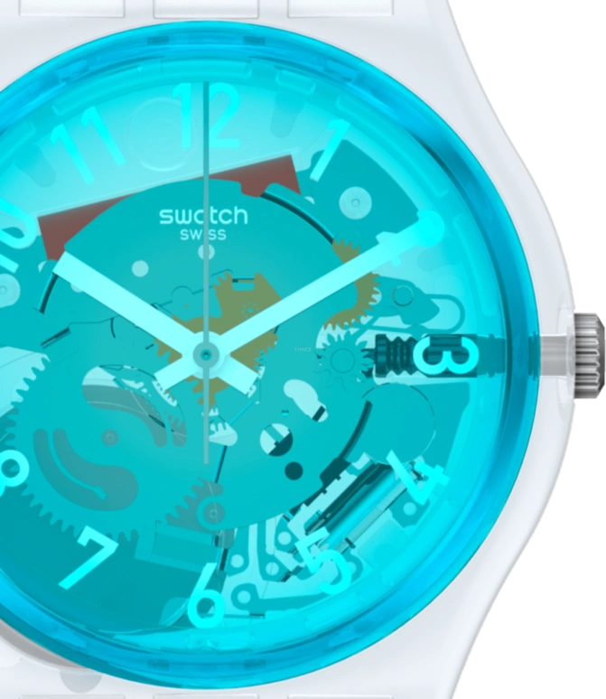 Swatch,Originals 34mm,34mm,Plastic,Blue,Open,GW215