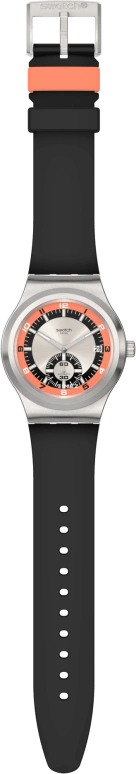 Swatch,Other 42mm,42mm,Stainless Steel,Grey,Cream,Orange,Black,Quartz,Sapphire,Crystal Glass,Round,SY23S413