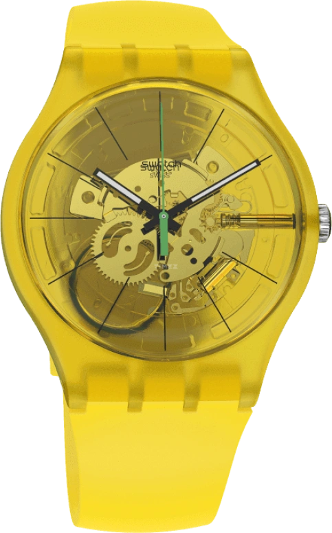 Swatch,Originals 41x47.40mm,41x47.40mm,Plastic,Yellow,SUOJ108