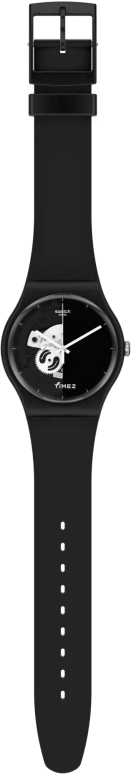 Swatch,Originals 41mm,41mm,Bioceramic,Black,Skeleton,Quartz,Tonneau,Black,SO32B107