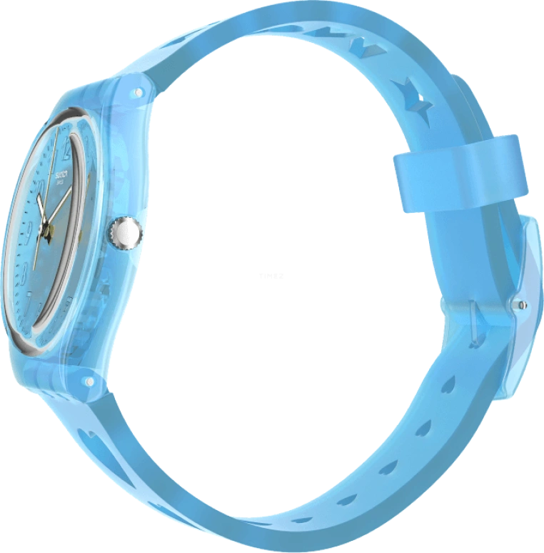 Swatch,Originals 34mm,34mm,Plastic,Blue,Open,GZ353