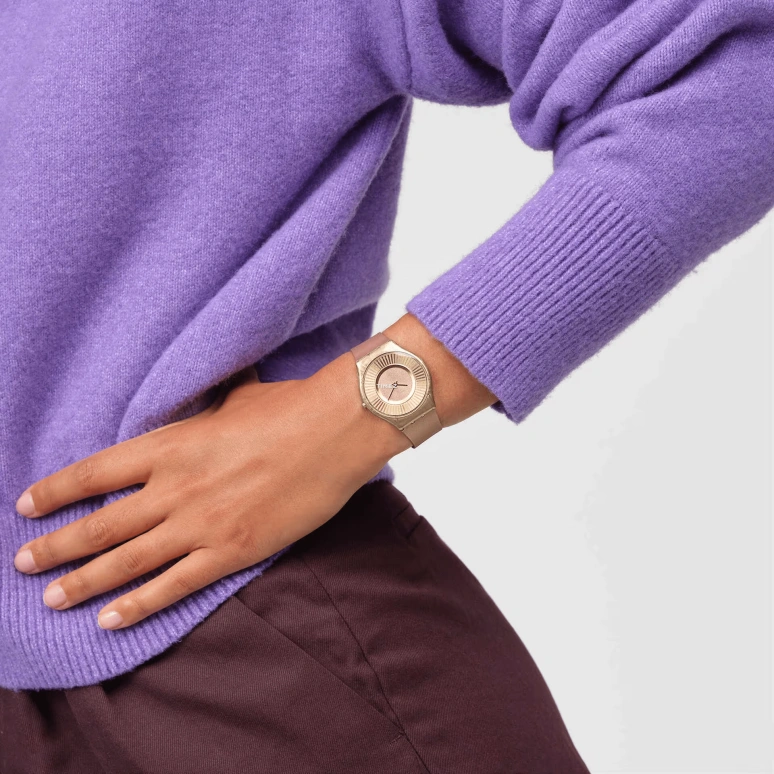 Swatch,Other 34mm,34mm,Bio-sourced,Yellow Tan,Quartz,Sapphire,Crystal Glass,Round,SS08C102