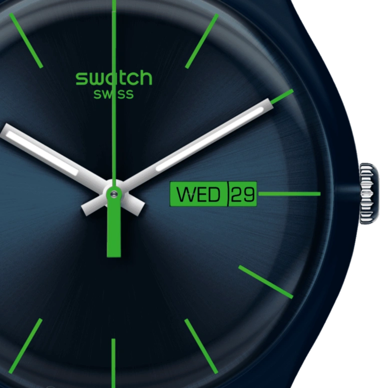 Swatch,CLASSIC 41mm,41mm,Plastic,Blue,SUON700