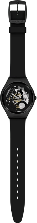 Swatch,SKIN 38mm,38mm,Stainless Steel,Black,Quartz,Tonneau,SYXB105