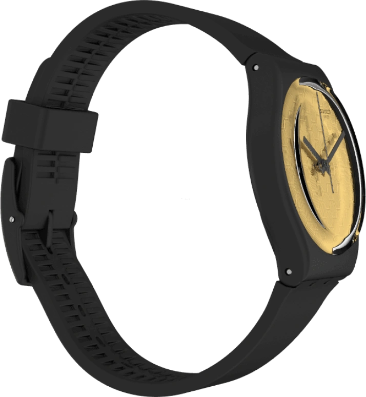 Swatch,Originals 34mm,34mm,Plastic,Gold,Sapphire,Crystal Glass,GB323