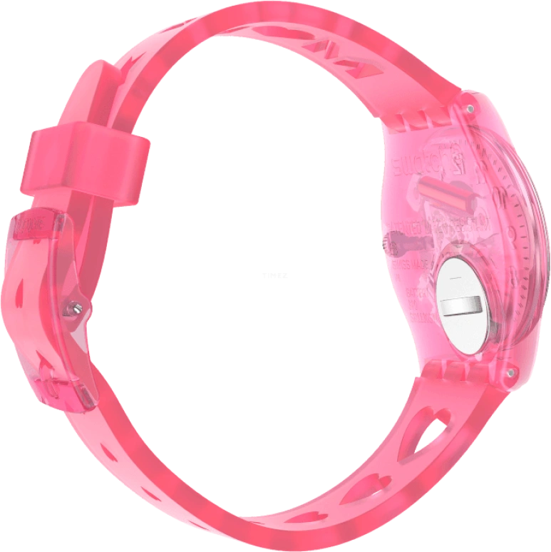 Swatch,Originals 34mm,34mm,Plastic,Pink,Sapphire,Crystal Glass,Open,GZ354