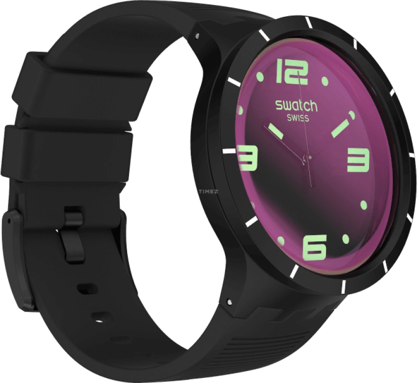 Swatch,THE BOLD 47mm,47mm,Plastic,Gradient,Purple,Sapphire,Crystal Glass,SO27B119