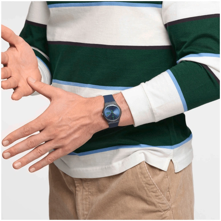 Swatch,CLASSIC 41mm,41mm,Plastic,Blue,SUON700