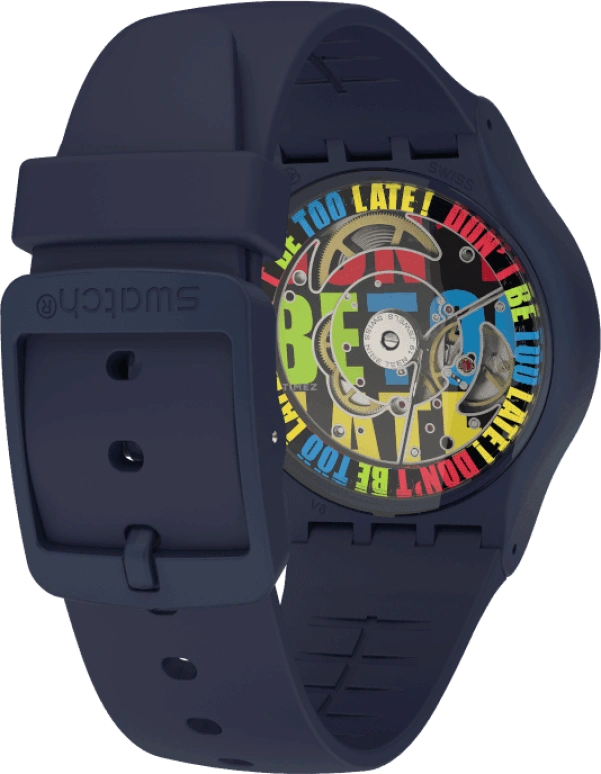 Swatch,Originals 42mm,42mm,Bioceramic,Blue,Quartz,Sapphire,Crystal Glass,Round,SO30N400