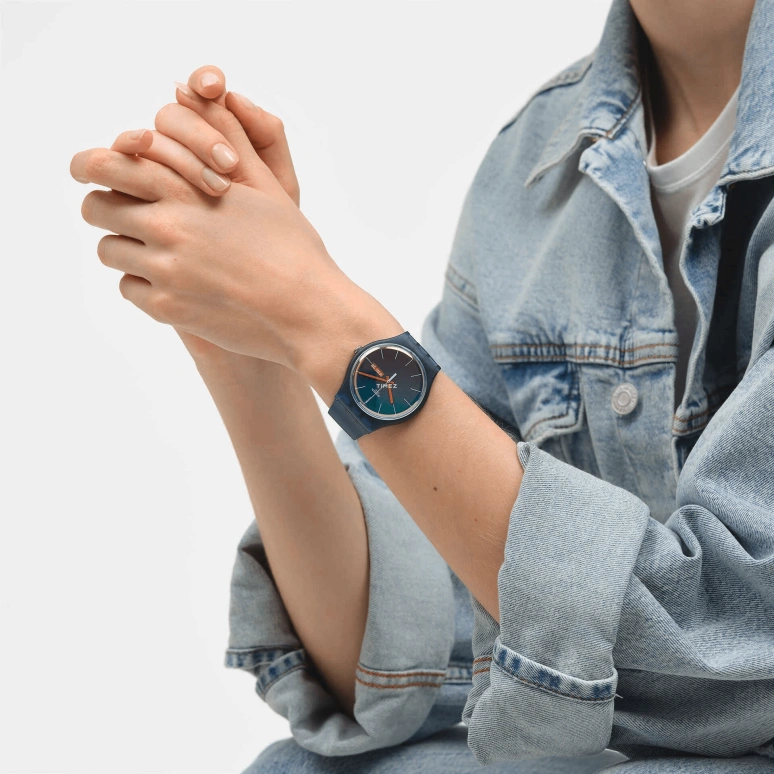 Swatch,Originals 41mm,41mm,Bio-sourced,Blue,Green,Gradient,Quartz,Date,Day,SO29N708