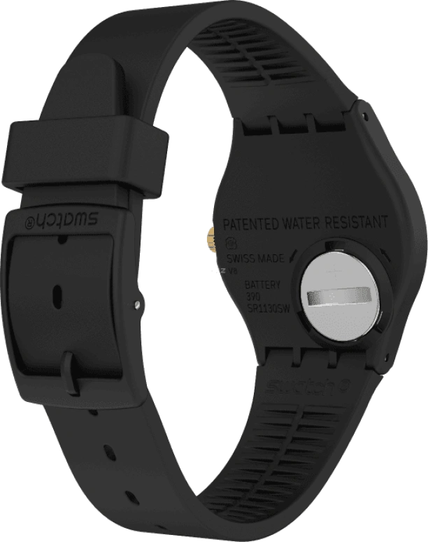 Swatch,Originals 34mm,34mm,Plastic,Gold,Sapphire,Crystal Glass,GB323