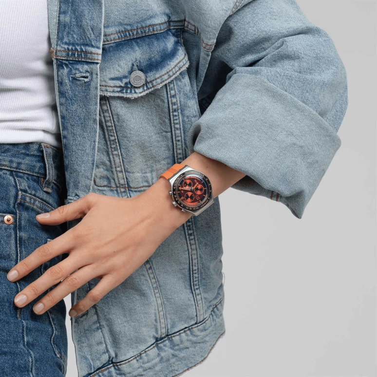 Swatch,Swatch Essentials 43mm,43mm,Stainless Steel,Blue,Quartz,Chronograph,Day,YVS529