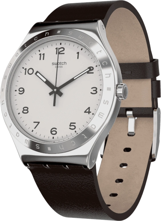 Swatch,IRONY 42.70mm,42.70mm,Stainless Steel,Silver White,YWS101