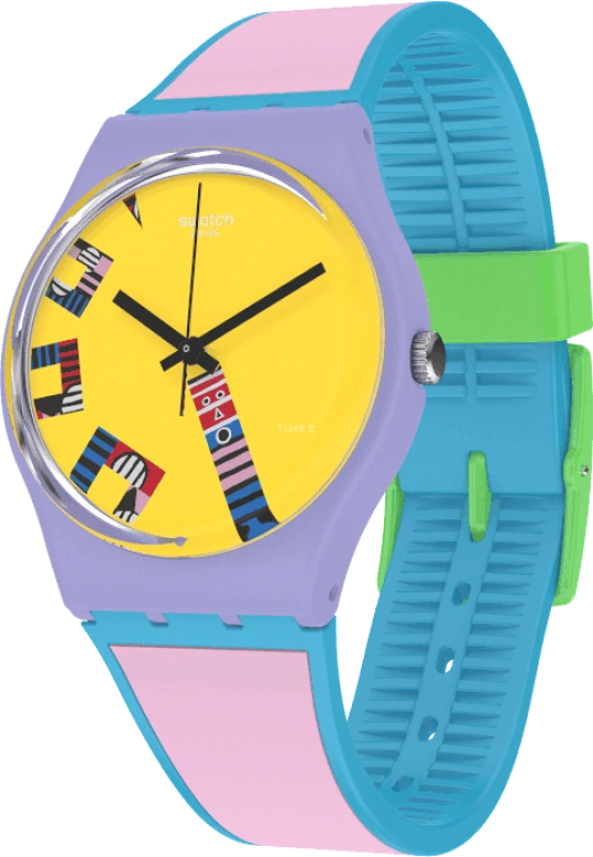 Swatch,Originals 34mm,34mm,Plastic,Yellow,Closed,GZ342