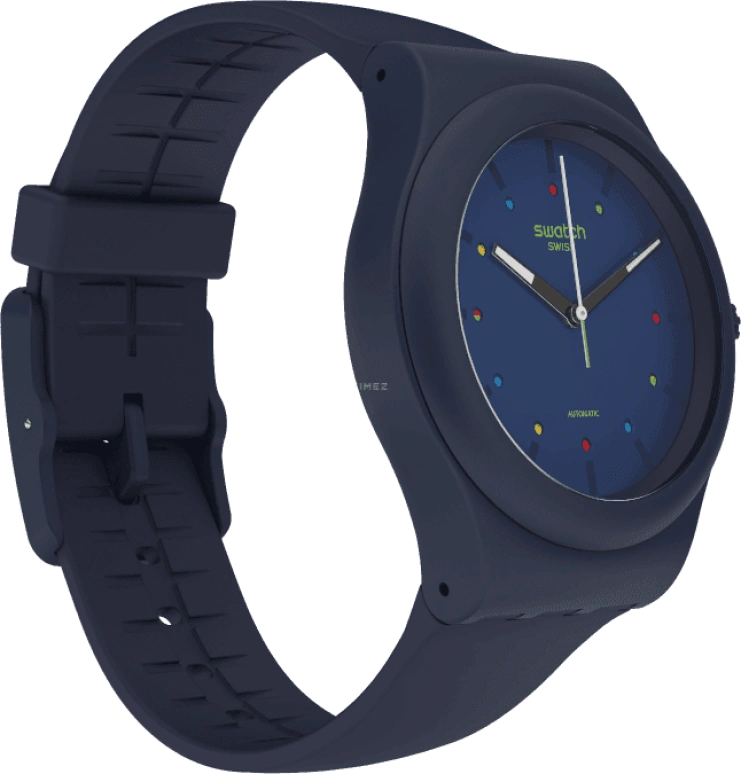 Swatch,Originals 42mm,42mm,Bioceramic,Blue,Quartz,Sapphire,Crystal Glass,Round,SO30N400