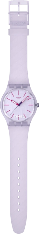 斯沃琪,原创 41毫米,41毫米,生物基,紫色,石英,生物基,玻璃,圆形,SO29V101