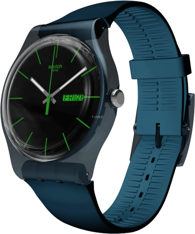 Swatch,CLASSIC 41mm,41mm,Plastic,Blue,SUON700