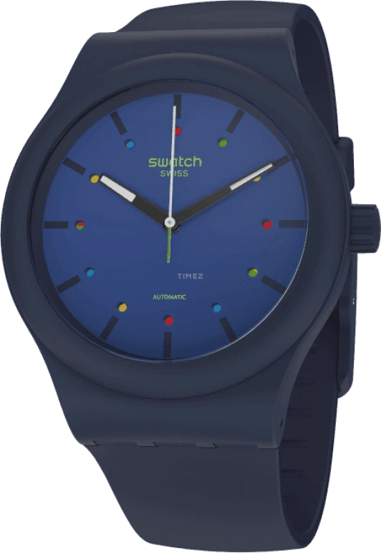 Swatch,Originals 42mm,42mm,Bioceramic,Blue,Quartz,Sapphire,Crystal Glass,Round,SO30N400
