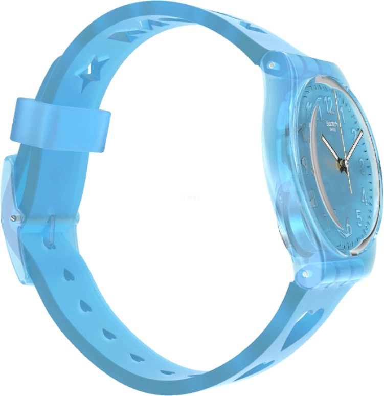 Swatch,Originals 34mm,34mm,Plastic,Blue,Open,GZ353