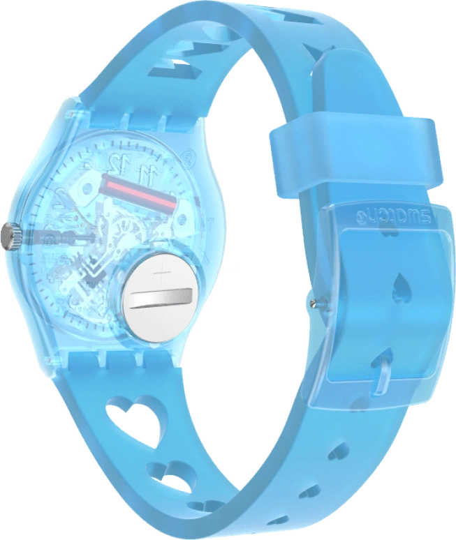 Swatch,Originals 34mm,34mm,Plastic,Blue,Open,GZ353