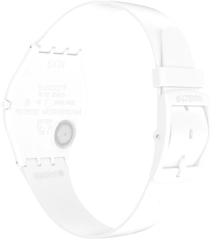 斯沃琪,SKIN 34毫米,34毫米,陶瓷,白色,石英,SS09W100
