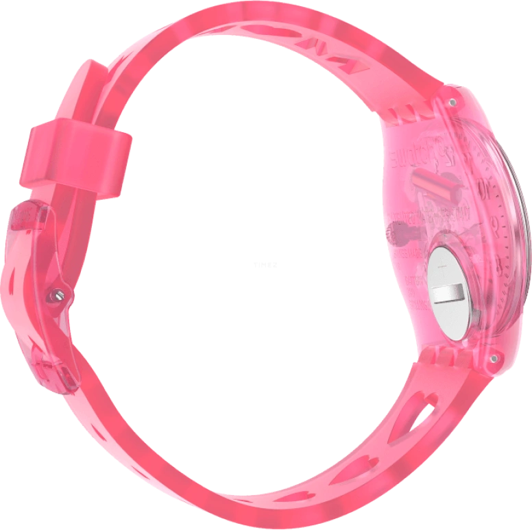 Swatch,Originals 34mm,34mm,Plastic,Pink,Sapphire,Crystal Glass,Open,GZ354
