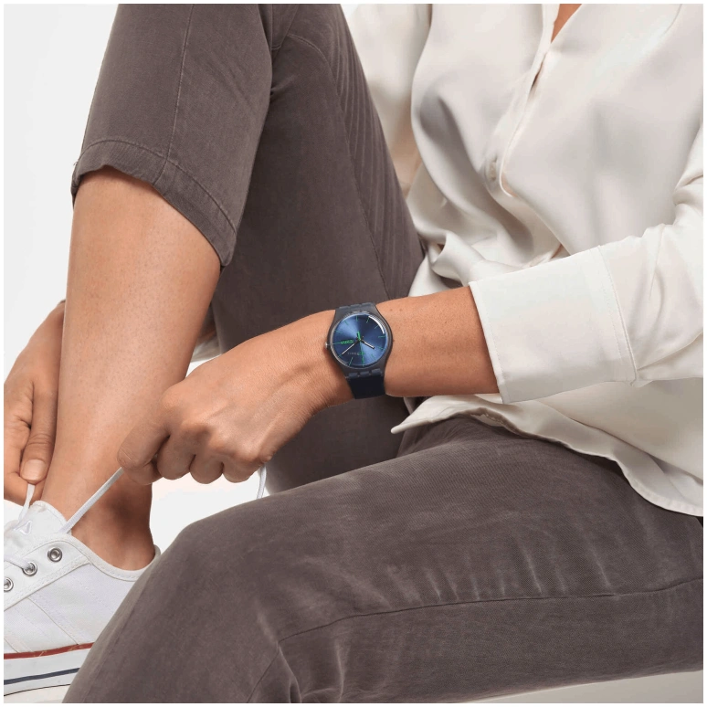 Swatch,CLASSIC 41mm,41mm,Plastic,Blue,SUON700