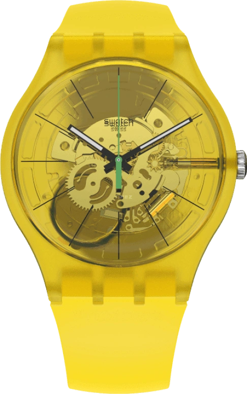 Swatch,Originals 41x47.40mm,41x47.40mm,Plastic,Yellow,SUOJ108