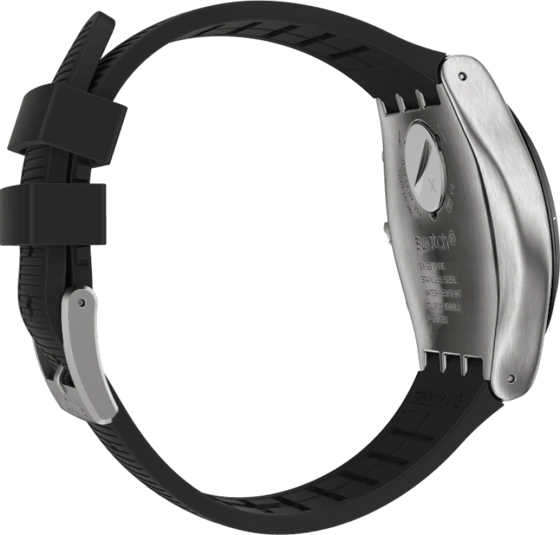 Swatch,IRONY 43mm,43mm,Stainless Steel,Black,Silver,YVS486