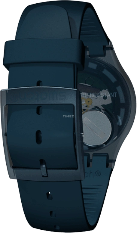 Swatch,CLASSIC 41mm,41mm,Plastic,Blue,SUON700