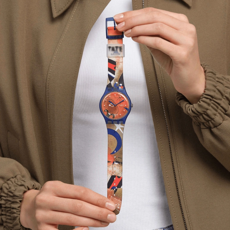 Swatch,Originals 41mm,41mm,Bio-sourced,Orange Red,Quartz,Round,Blue,SO29Z136