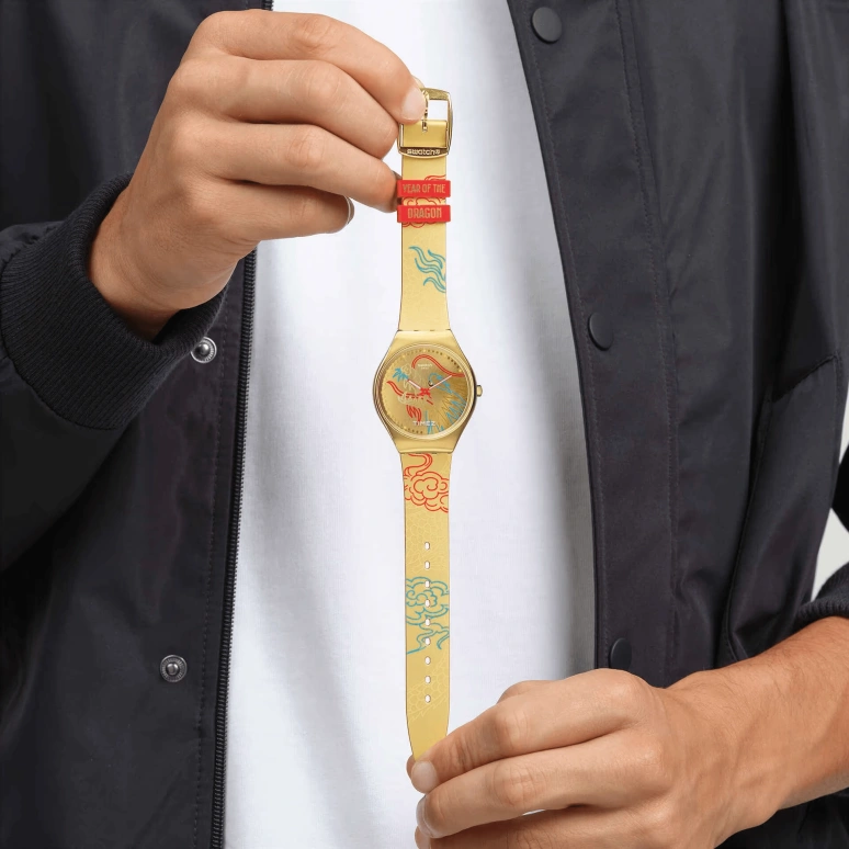 斯沃琪,其它 38毫米,38毫米,不锈钢,黄金色,石英,圆形,SYXZ104