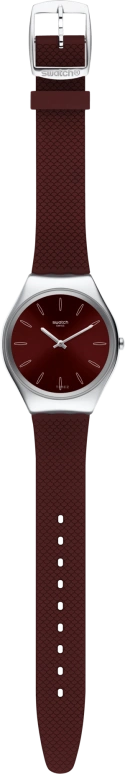 Swatch,SKIN 38mm,38mm,Red,Quartz,Round,Silver,SYXS120