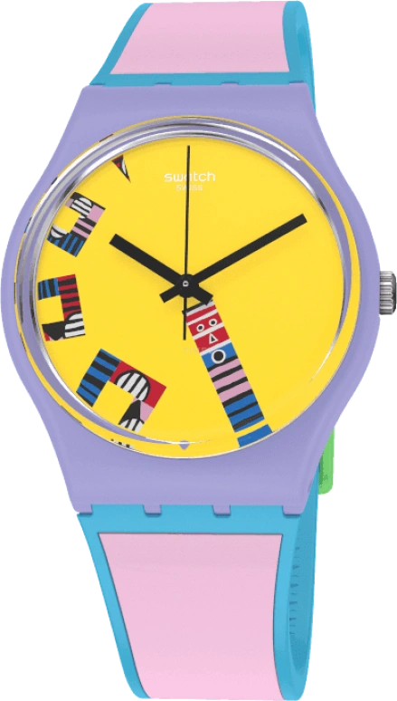 Swatch,Originals 34mm,34mm,Plastic,Yellow,Closed,GZ342